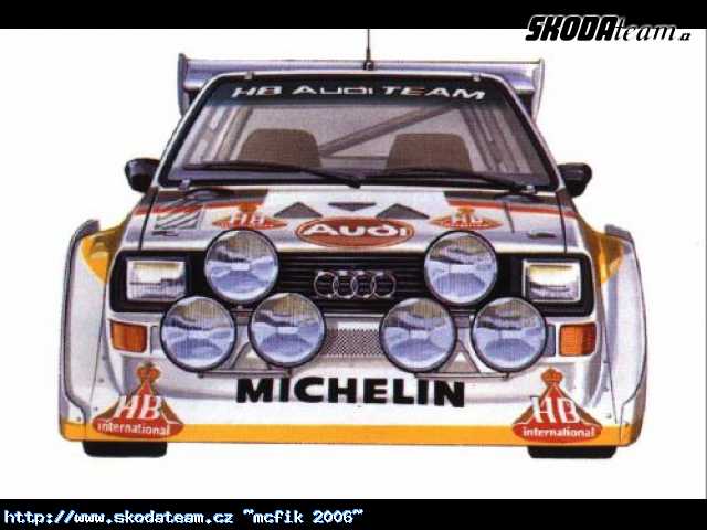 Rally modely Audi Quattro rally