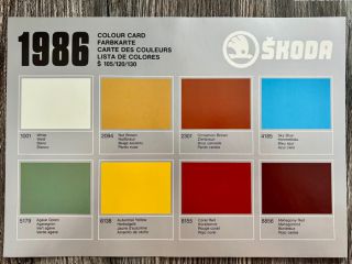 !Vzornk barev - koda 105 / 120 / 130 ( 1986 )