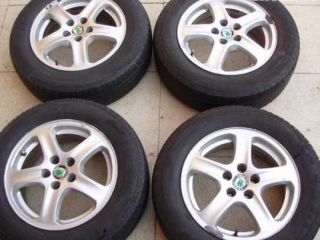 !Alu 15 orig.koda Octavia+pneu 195/65 2x 5-6mm!