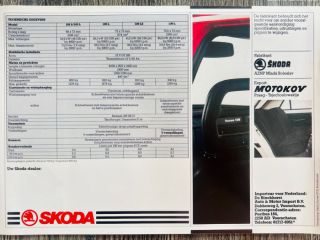 !Dobový prospekt Škoda 105 - 120 - 130 serie ( NL )