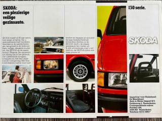 !Dobový prospekt Škoda 130 serie ( 198X ) NL