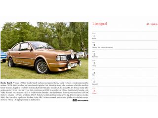 !Kalendář vozů Škoda retro 2025 stolní