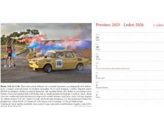 !Kalendář vozů Škoda retro 2025 stolní