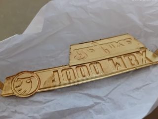 !Mosazný nápis Škoda 1000MBX