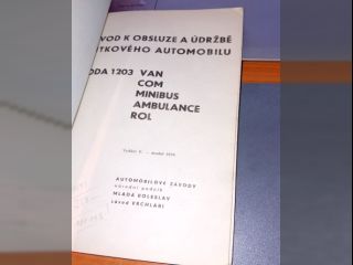 !Návod k obsluze Škoda 1203 - 1974 - V. vyd.