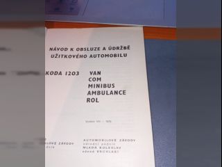 !Návod k obsluze Škoda 1203 - 1976 - VII. vyd.