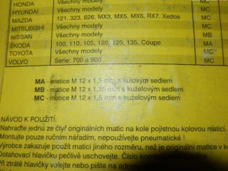 !Pojistn matice koda 1000- Rapid