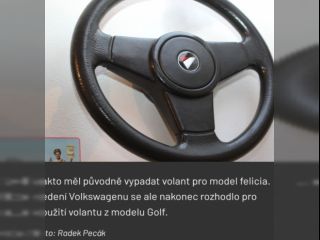 !Raritní volant Škoda Felicia