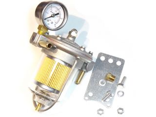 !Regultor tlaku paliva KING 85mm s filtrem - sklenn + tlakomr