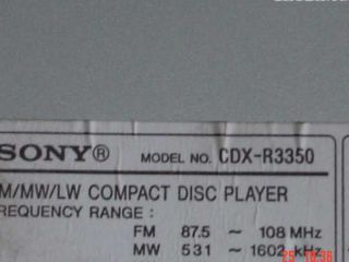 !SONY CDX-R3350