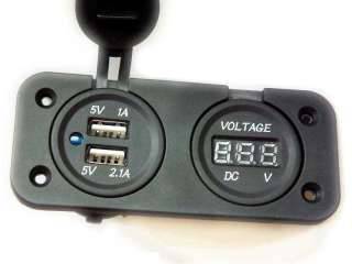 LED voltmetr s USB zsuvkou v panelu