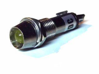 Kontrolka lut kulat kovov 8mm do panelu +12V