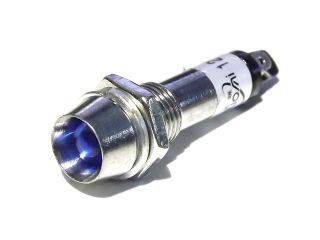 Kontrolka kulat kovov 8mm do panelu +12V