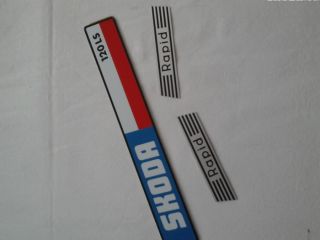 !stitky Rapid + napis Skoda